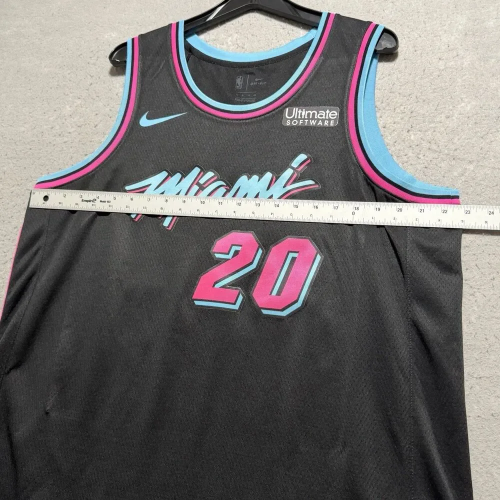 Nike NBA Miami Heat Justise Winslow #20 SB Vice Jersey Black Men’s XL Size 52